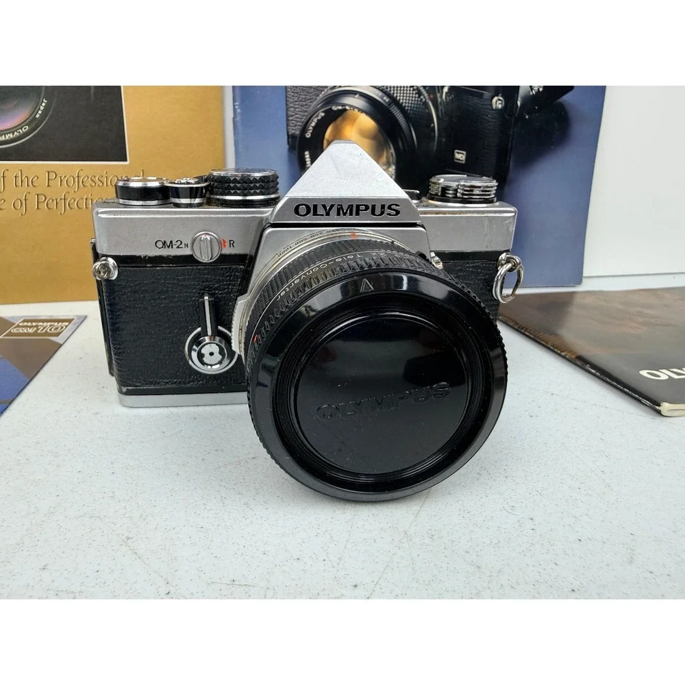 Olympus OM-2n 35mm Film Camera w/ Lens Lot BX